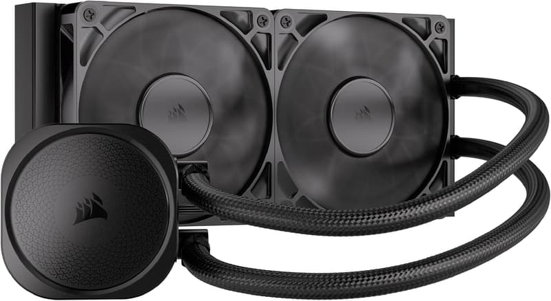 240mm水冷式CPUクーラー ブラック - CORSAIR NAUTILUS ノーチラス RSケースファン付き