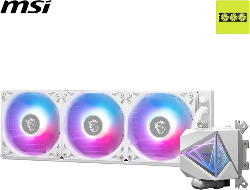 MSI MAG CORELIQUID I360ホワイト 360mm水冷CPUクーラー