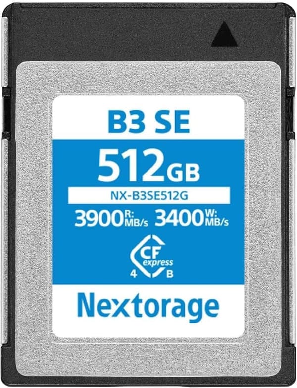 CFexpress 4.0 Type B 512GBメモリーカード（Nextorage製）最大読み出し3900MB/s・書き込み3400MB/s