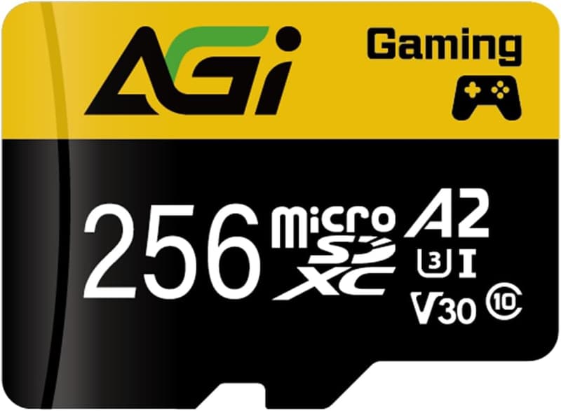 AGI 256GB MicroSDXCメモリカード A2 U3 V30 4K対応