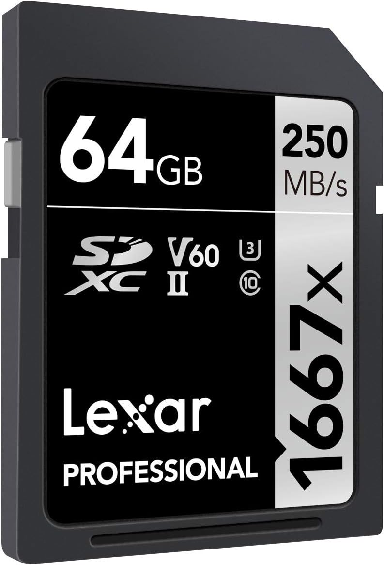 Lexar 1667x V60 UHS-II SDカード 64GB / 128GB / 256GB - 高速で4K動画対応