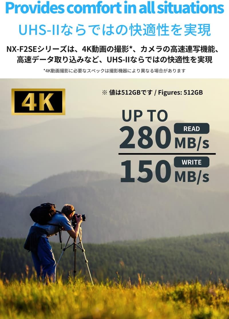 Nextorage 256GB SDXC UHS-II V60 メモリカード 4K録画対応