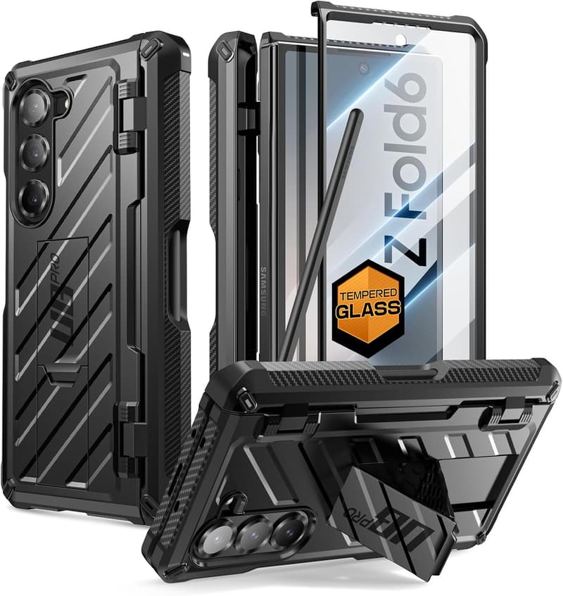 Galaxy Z Fold 6 用全方位保護ケース 米軍MIL規格取得 スタンド機能付き S Pen収納 防塵・耐衝撃 ケース