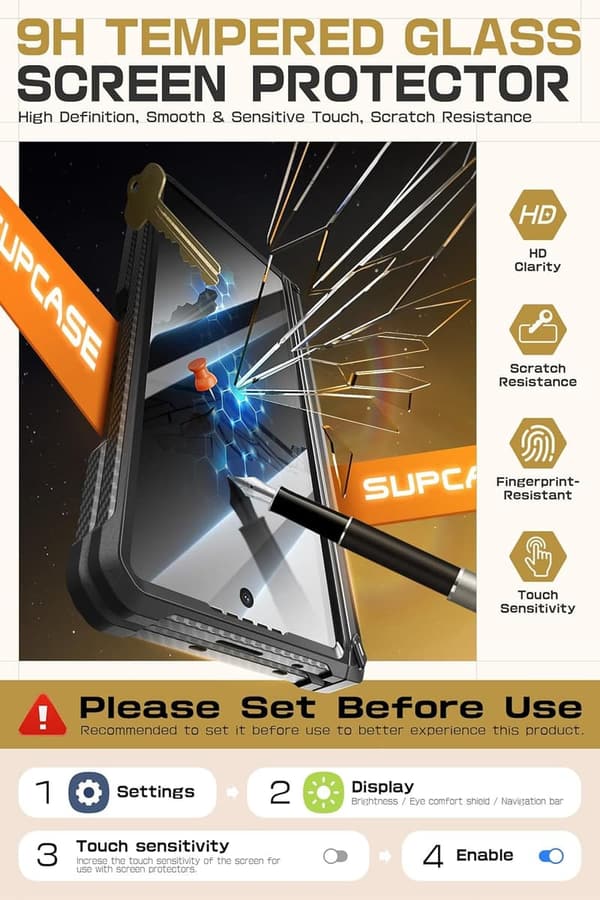 Galaxy Z Fold 6 用全方位保護ケース 米軍MIL規格取得 スタンド機能付き S Pen収納 防塵・耐衝撃 ケース