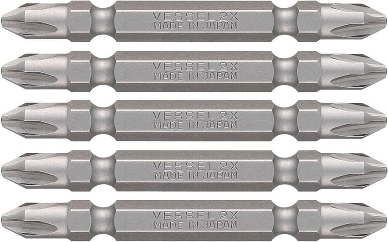 40V対応 ベッセル 強化両頭ビット 5本組 +2×65 DRB5P2065