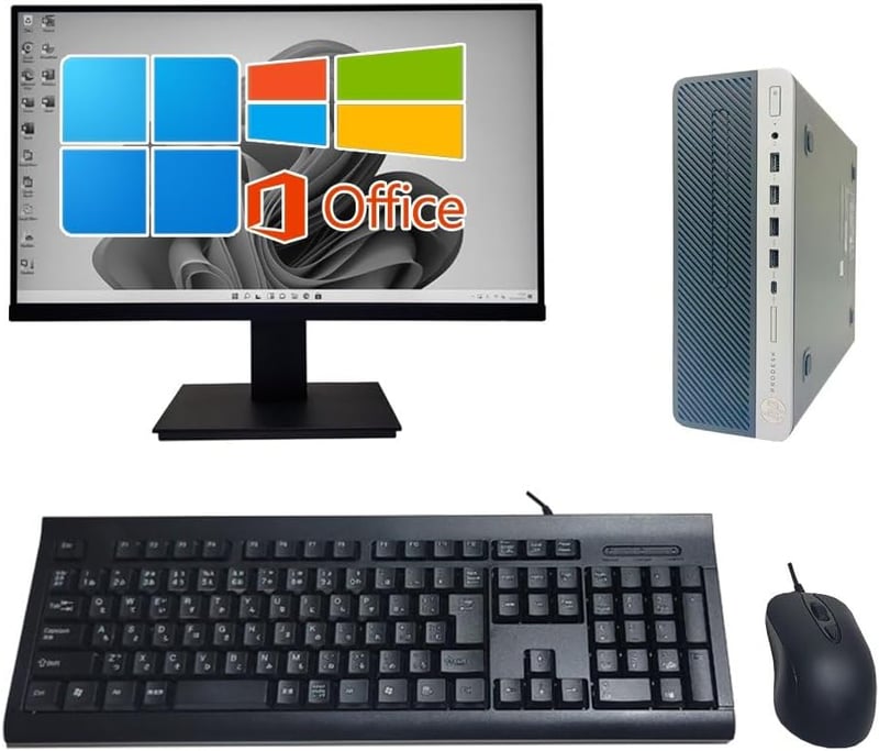ビジネス向け デスクトップPC (Core i5/16GB/512GB SSD) 27型液晶セット【2年保証】