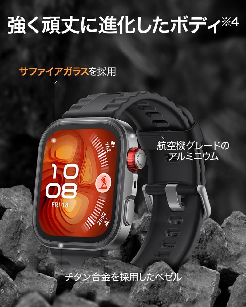 HUAWEI WATCH FIT 4 Pro スマートウォッチ 薄型軽量 ゴルフ機能搭載 10日間バッテリー グリーン