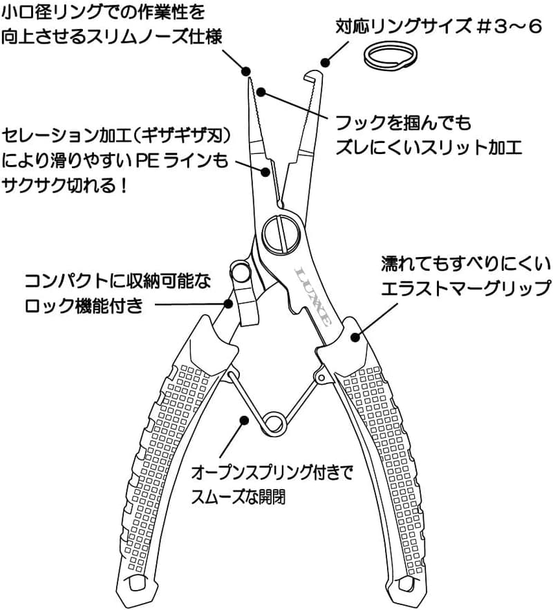 がまかつ スプリットリングプライヤー 15cm