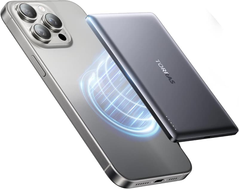 MagSafe対応 5000mAh モバイルバッテリー 超薄型 軽量 急速充電器