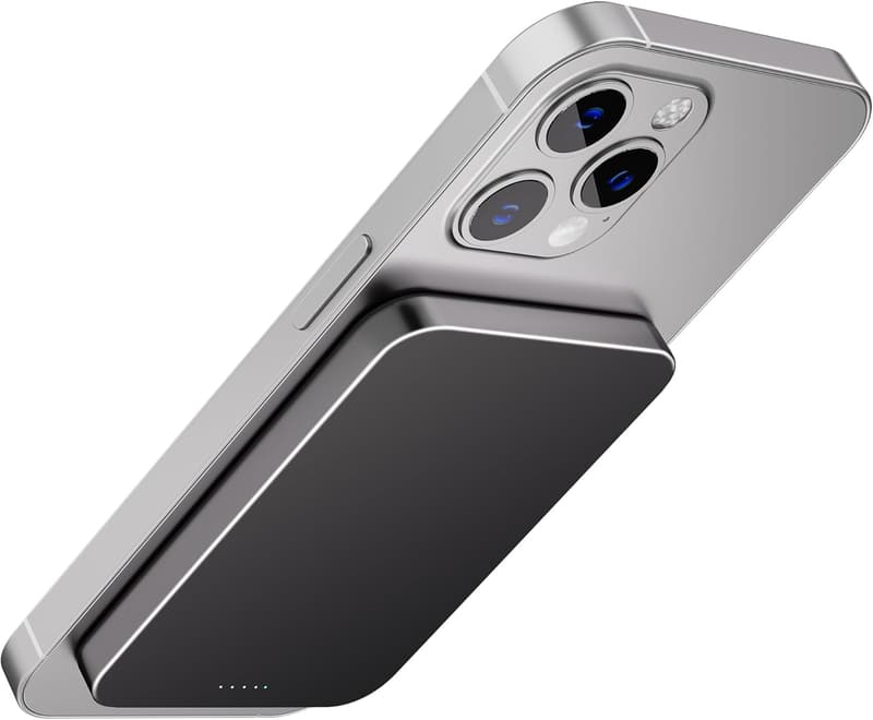 Magsafe対応 チタン製モバイルバッテリー 5000mAh PD20W急速充電 小型軽量 機内持ち込み可