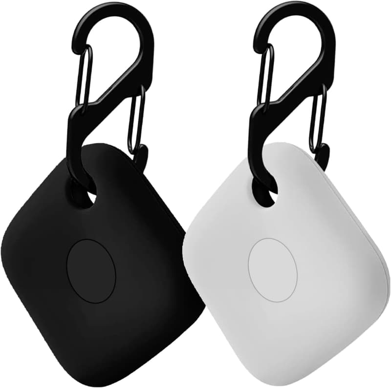 紛失防止スマートトラッカーケース2枚セット(ブラック+ホワイト)
