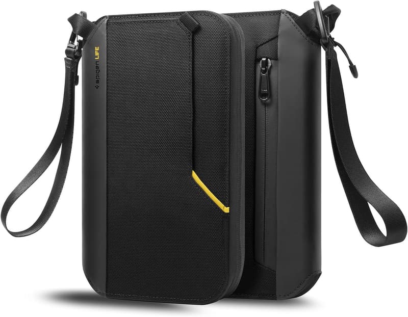 大容量収納 スキミング防止 パスポートケース トラベルポーチ ブラック