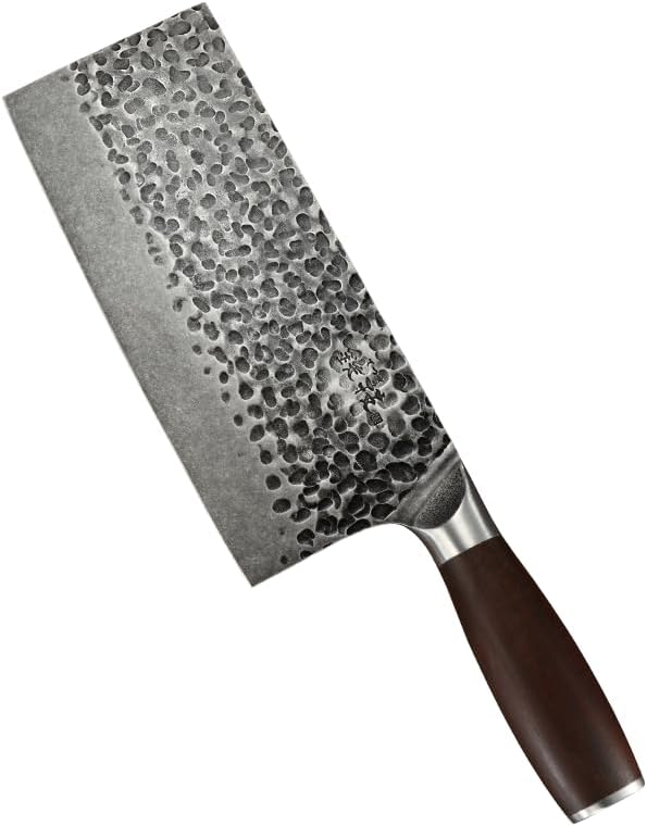 高級槌目ダマスカス菜切包丁 190mm 調理用キッチンナイフ