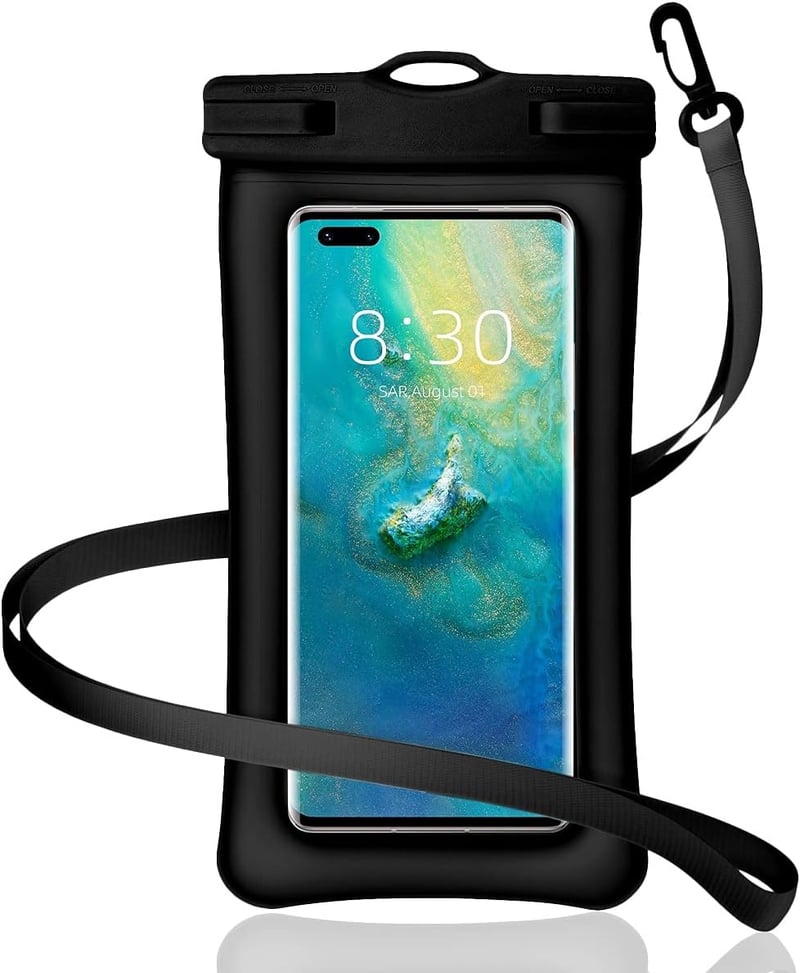 2025年最新 SDMOLO スマホ用防水ケース IPX8 浮くタッチ対応 360°保護 水中撮影 お風呂 海水浴 対応機種：iPhone/Android/7インチ以下 （ブラック）