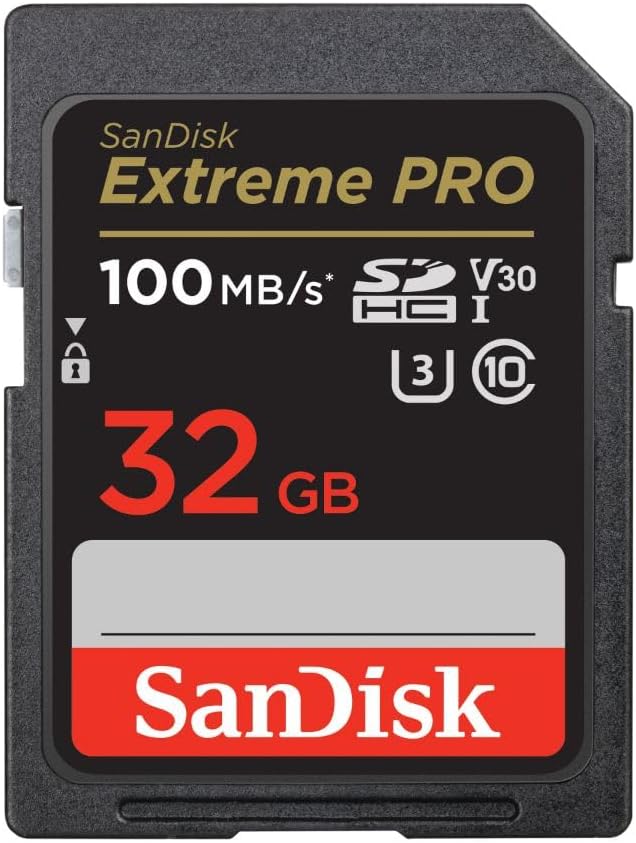32GB Extreme PRO SDHC UHS-I メモリーカード (C10/U3/V30) - 4K UHD対応