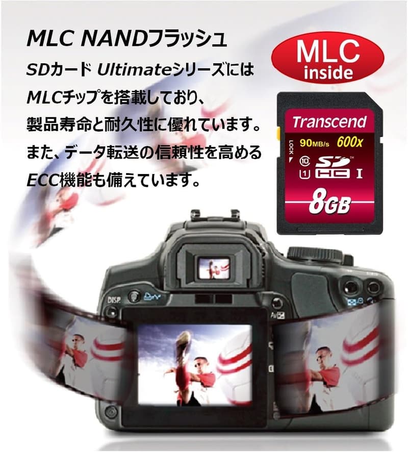 Transcend SDHCカード 8GB Class10 UHS-I (最大転送速度90MB/s)