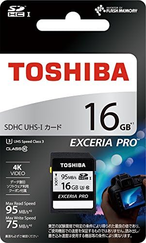 TOSHIBA 16GB SDHCカード Class10 UHS-I U3日本製 5年保証