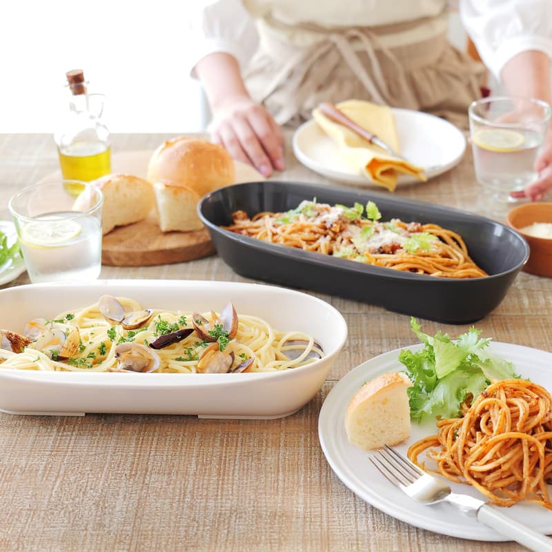 電子レンジ調理用 日本製パスタボウル＆ザル ブラウン 510-53