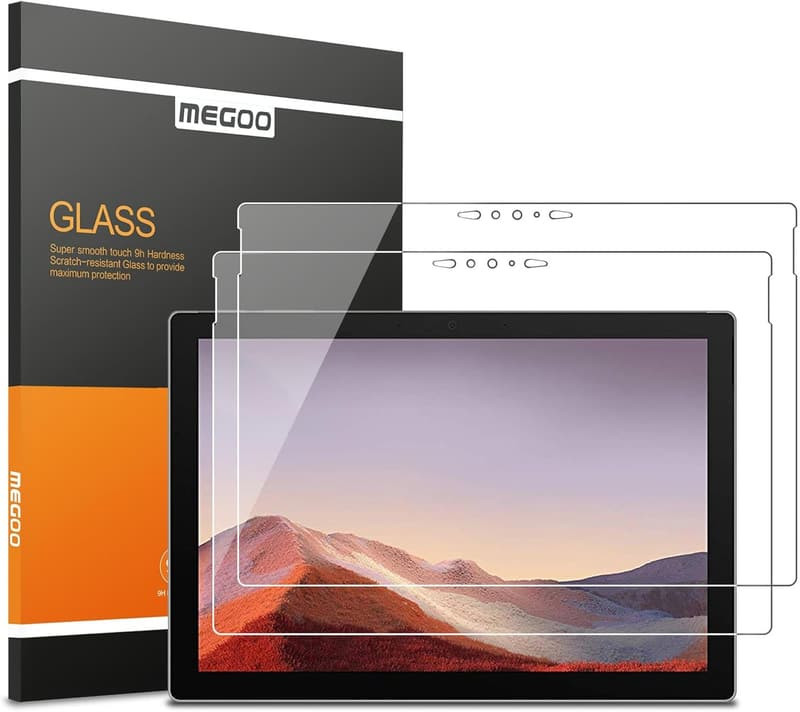 Microsoft Surface Pro 7 Plus/7用 強化ガラス保護フィルム2枚セット 12.3インチ対応