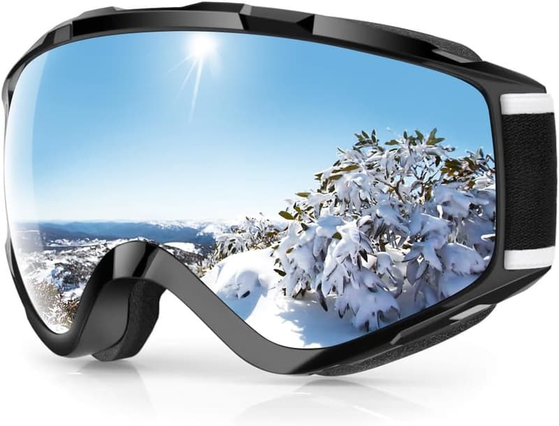 大人向けOTGスキーゴーグル 広視野レンズ 防風・紫外線防止 軽量耐衝撃