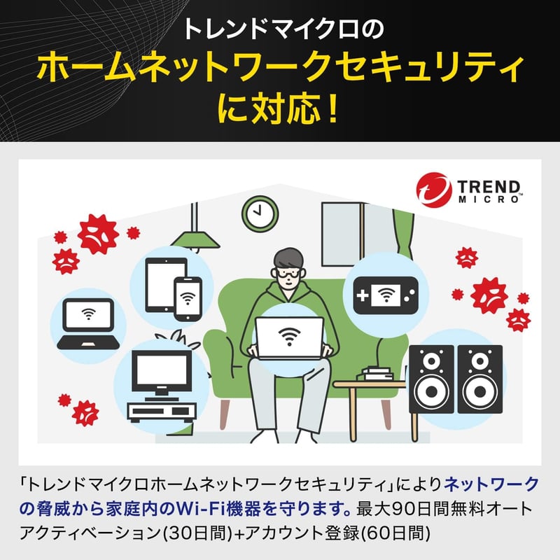 無線LAN Wi-Fi 6 ルーター NEC Aterm AM-AX5400HP 6ストリーム【iPhone 14/13/SE/Nintendo Switch動作確認済】