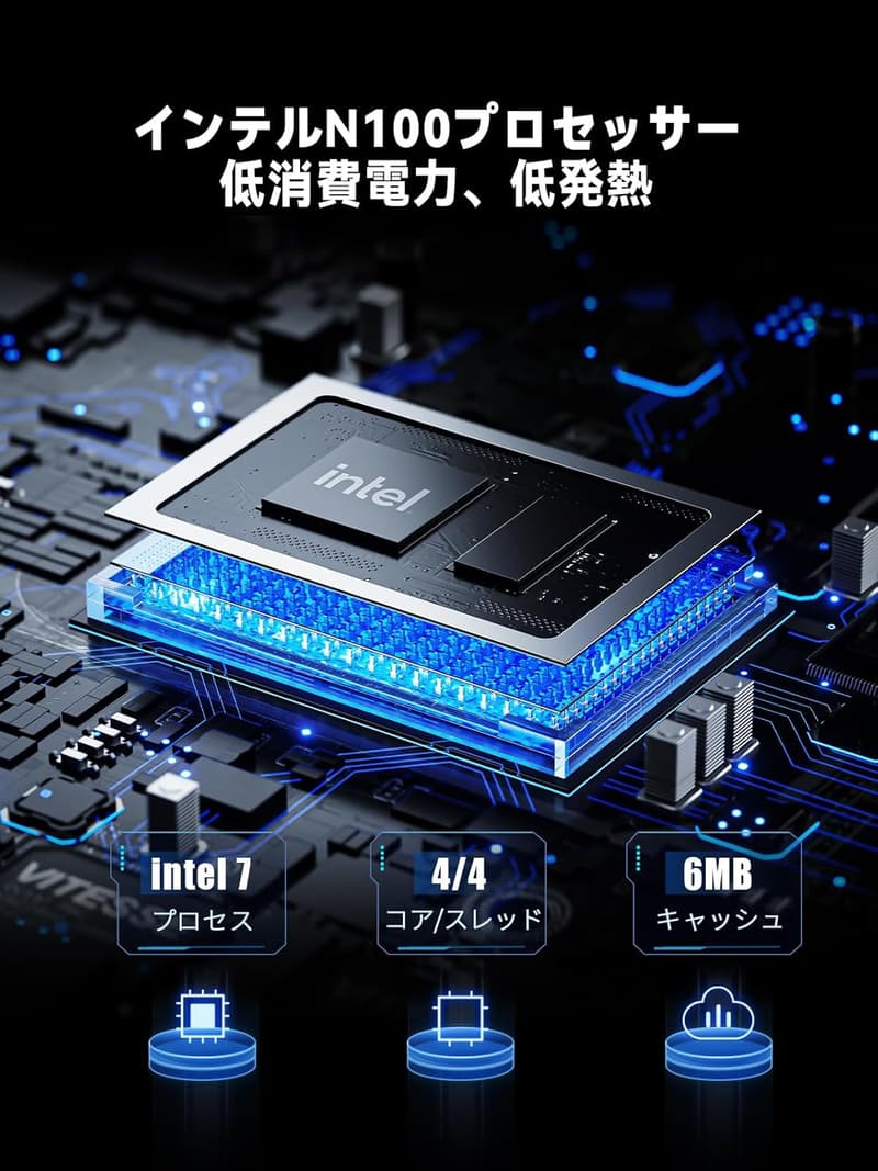 MINISFORUM S100 スティックPC - インテルN100、8GB LPDDR5、256GB SSD、Windows 11 Pro、Wi-Fi6 & Bluetooth 5.2 対応