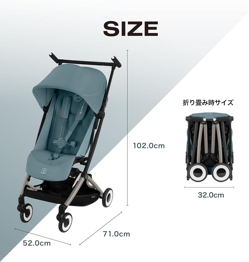 軽量コンパクトベビーカー cybex LIBELLE (2025) ストーミーブルー JP