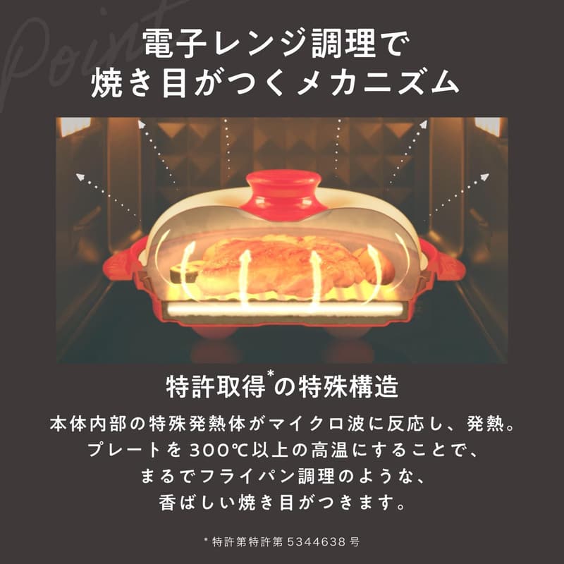 レシピブック付き！レンジ専用焼き魚調理器具 ブラック【特許技術】
