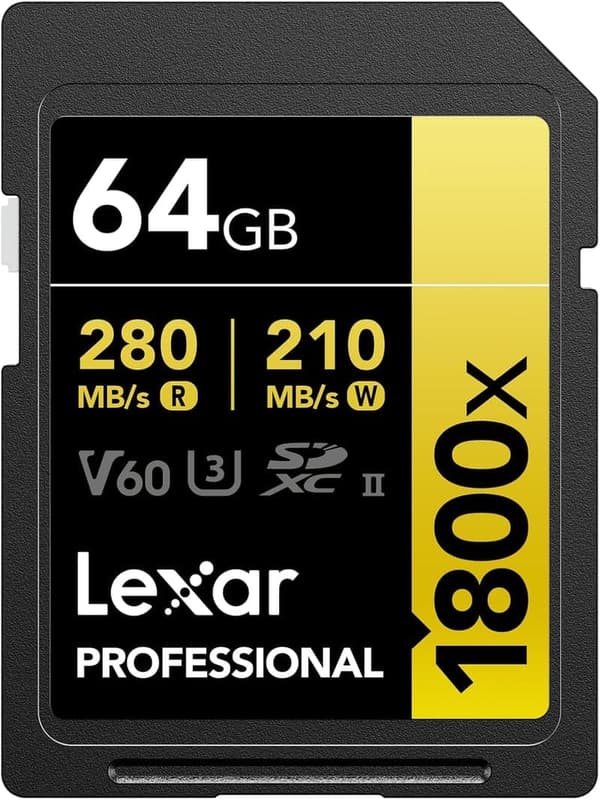 Lexar SDXCカード 64GB UHS-II Class 10 V60 最大読込280MB/秒 4K動画撮影用