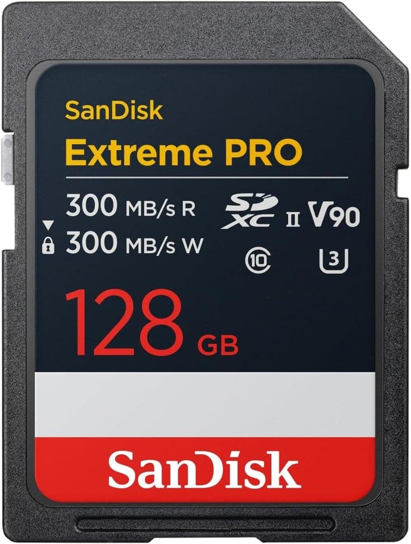 SanDisk 128GB Extreme PRO SDXC UHS-II メモリーカード - 最大300MB/秒、V90対応、8K/4K UHD用