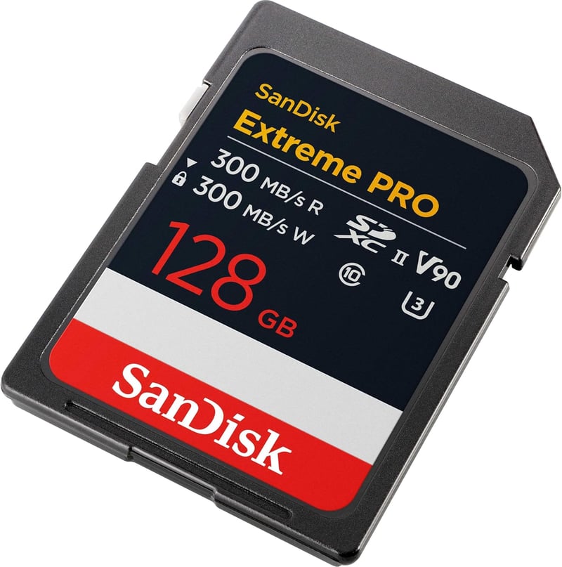 SanDisk 128GB Extreme PRO SDXC UHS-II メモリーカード - 最大300MB/秒、V90対応、8K/4K UHD用