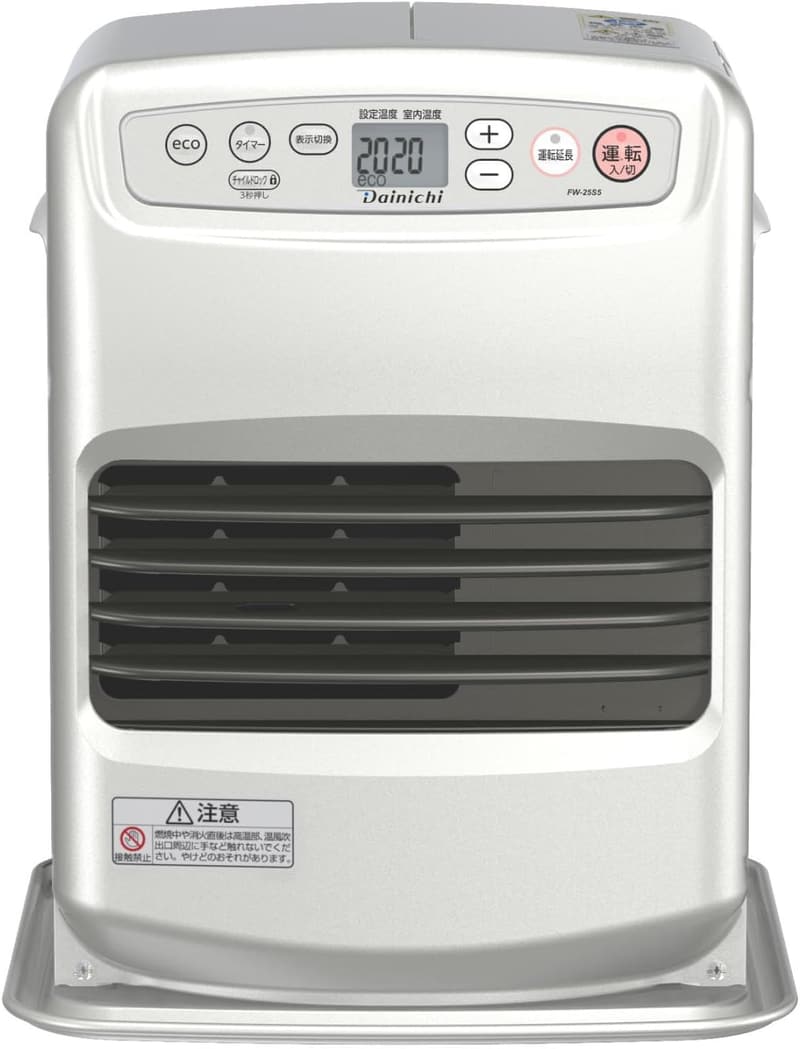 ダイニチ 石油ファンヒーター Sタイプ 木造7畳/コンクリート9畳 ライトシルバー FW-25S5-S