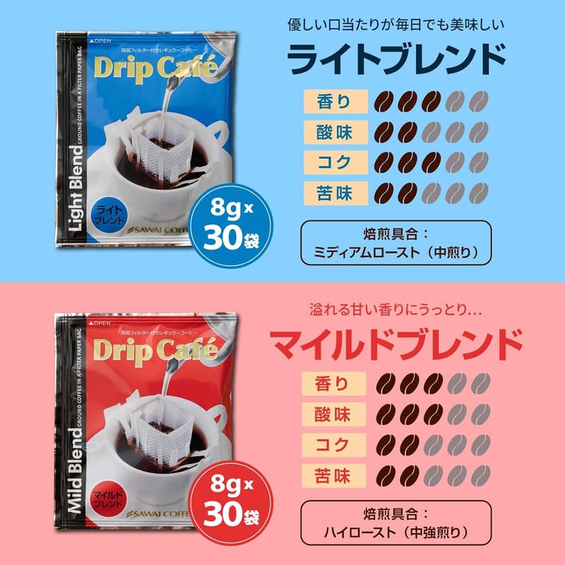 アニバーサリーブレンド含むドリップコーヒーセット 100袋【人気3種×30袋】