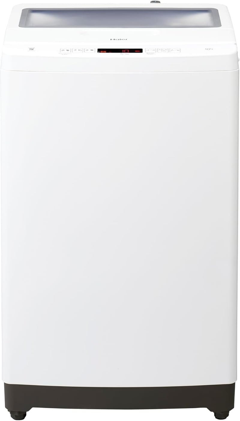 ハイアール 10kg全自動洗濯機 JW-H100A(W) ホワイト 大容量 シンプル設計