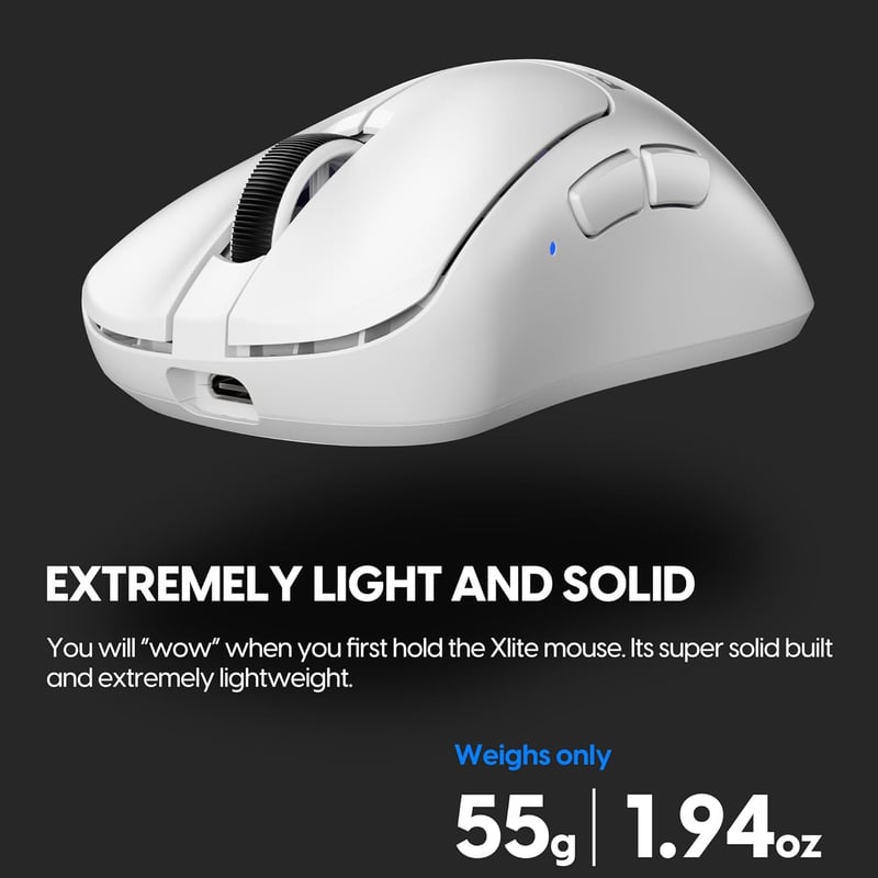 Pulsar Gaming Gears Xlite V3 ワイヤレス超軽量ゲーミングマウス 55g 26000 DPI