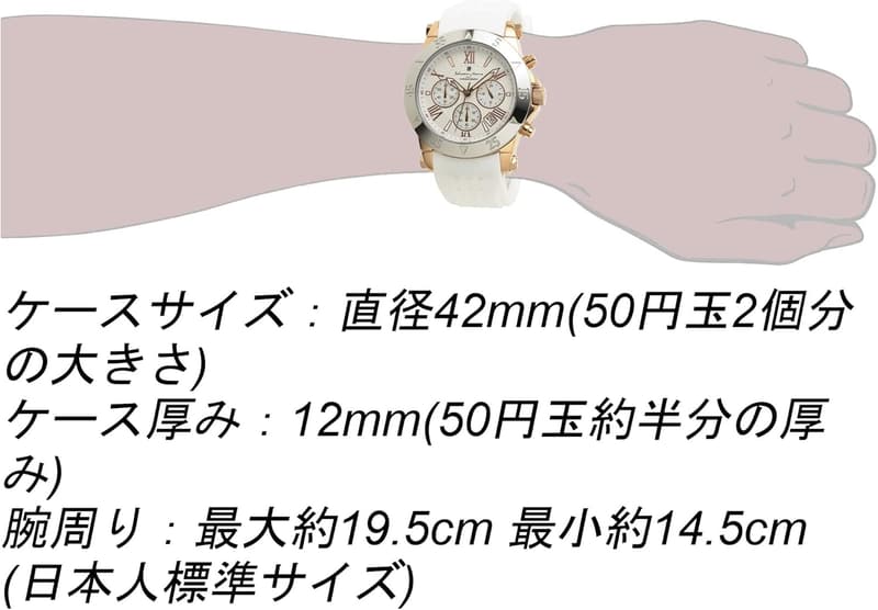 流通限定 サルバトーレマーラ メンズ クロノグラフ腕時計 ホワイト