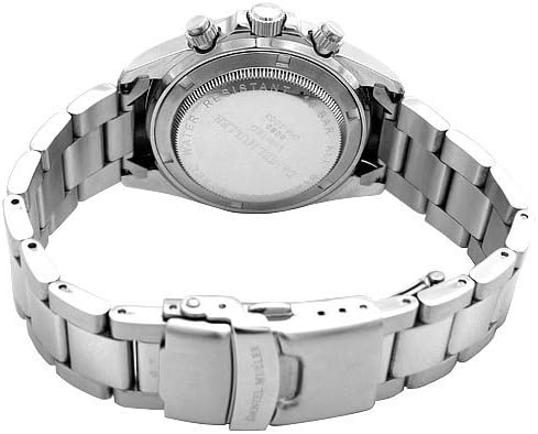 メンズクロノグラフ腕時計 オールステンレス DM-2003BK ブラック