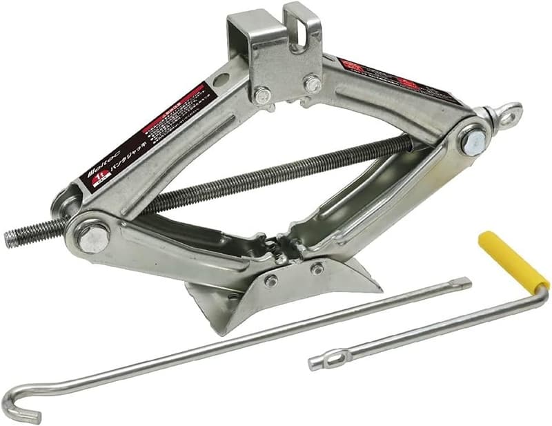 乗用車用1tパンタグラフジャッキ 機械式 シルバー ストローク245mm