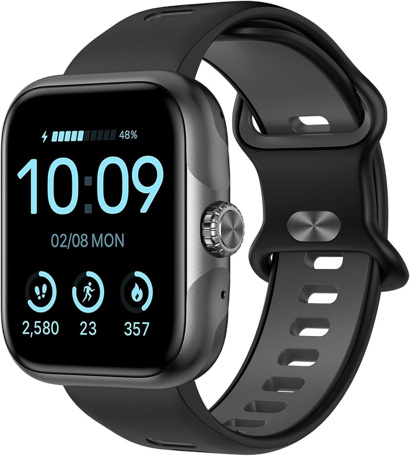 防水スマートウォッチ GPS・Bluetooth5.3通話対応 1.78インチ大画面 メンズ・レディース用 (ブラック)