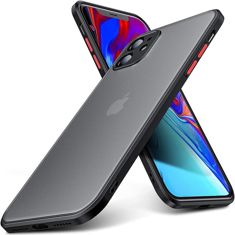 iPhone 15用耐衝撃半透明マットケース｜レンズ保護・黄ばみ防止・全面保護