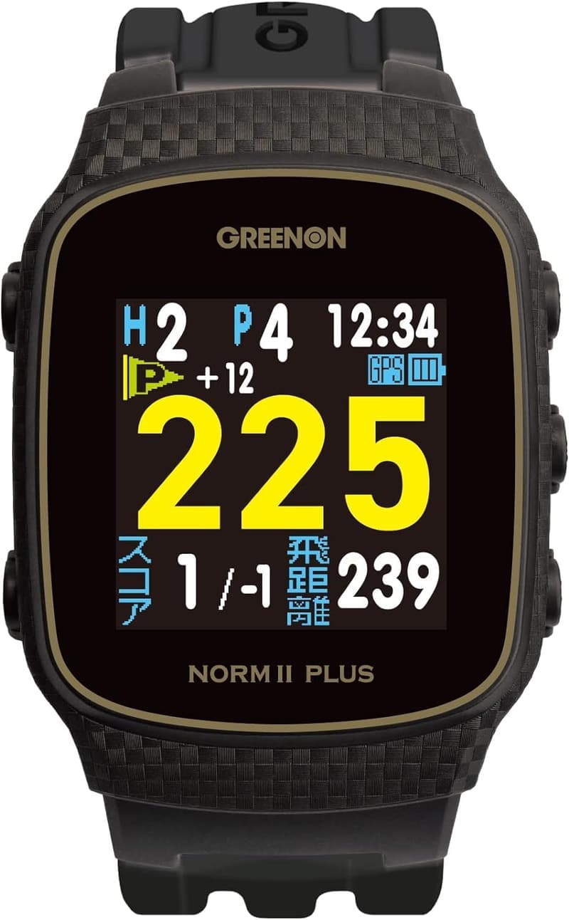 ゴルフ用カラーディスプレイウォッチ「GreenOn ノルムⅡ プラス」みちびきL1S対応
