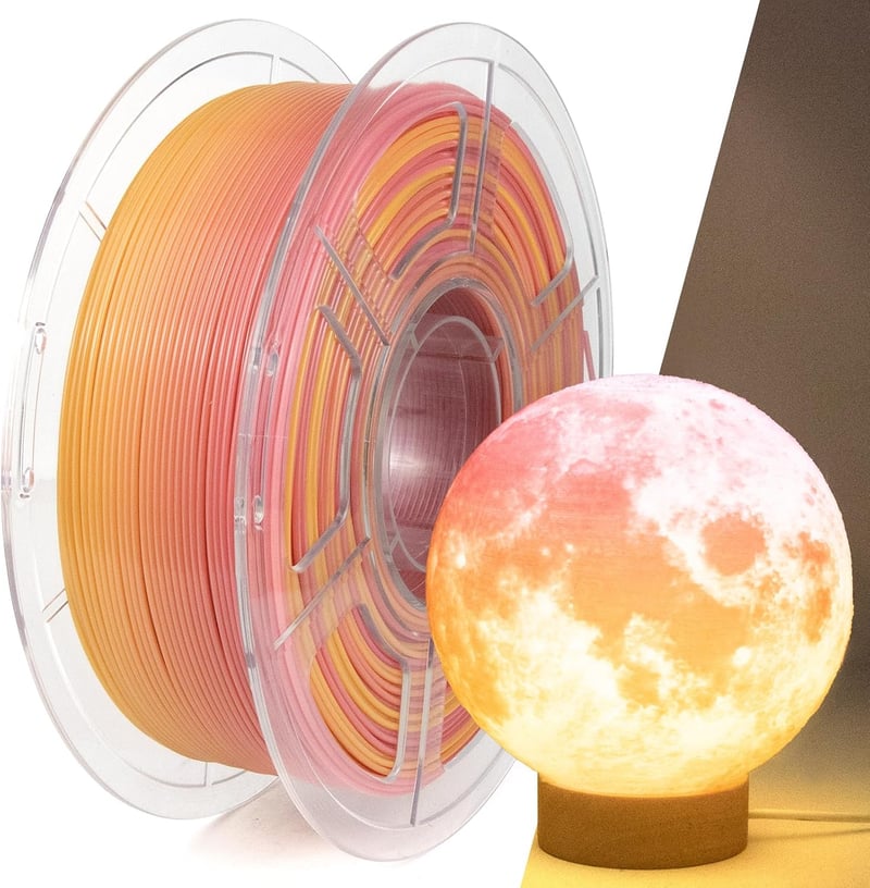 高速3Dプリンター用 PETGフィラメント 1.75mm グラデーション(ピンク-黄色) 1kg