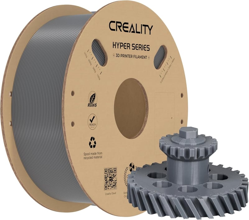 Creality Hyper ABS フィラメント 1.75mm 1kg - 高速3Dプリンター用グレー (寸法精度±0.05mm)