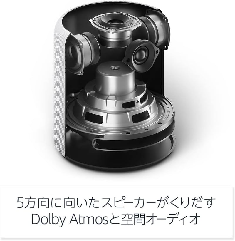 Dolby Atmos & Alexa対応スマートスピーカー｜エコースタジオ｜グレーシャーホワイト
