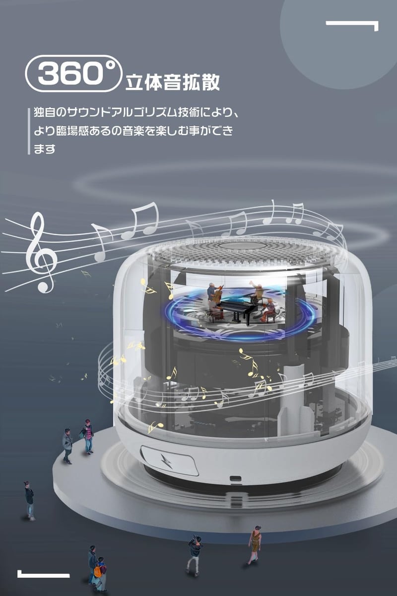 防水Bluetoothスピーカー IPX7 小型 ポータブル 12時間連続再生 ホワイト