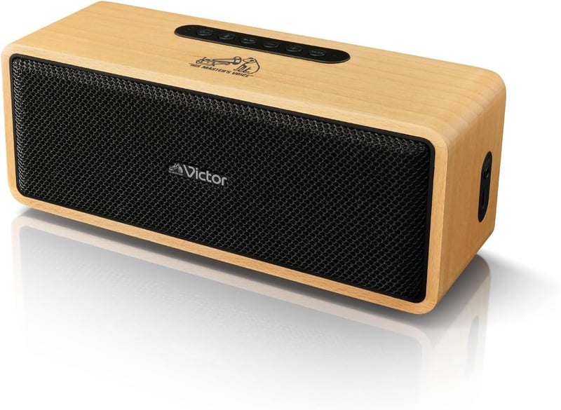 ポータブルBluetoothスピーカー JVCケンウッド Victor SP-WS02BT 最大12時間再生 USB-C充電 ウッドデザイン