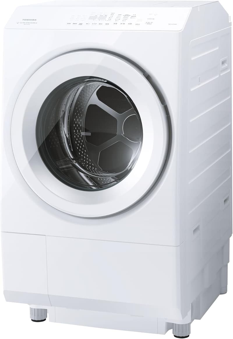東芝 ドラム式洗濯乾燥機 12kg洗濯・7kg乾燥 左開き グランホワイト ヒートポンプ Ag+抗菌水 自動洗剤投入