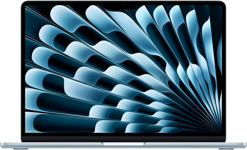 Apple 2025 MacBook Air M4チップ搭載 13.6インチノートブック - スカイブルー、16GBメモリ、256GB SSD
