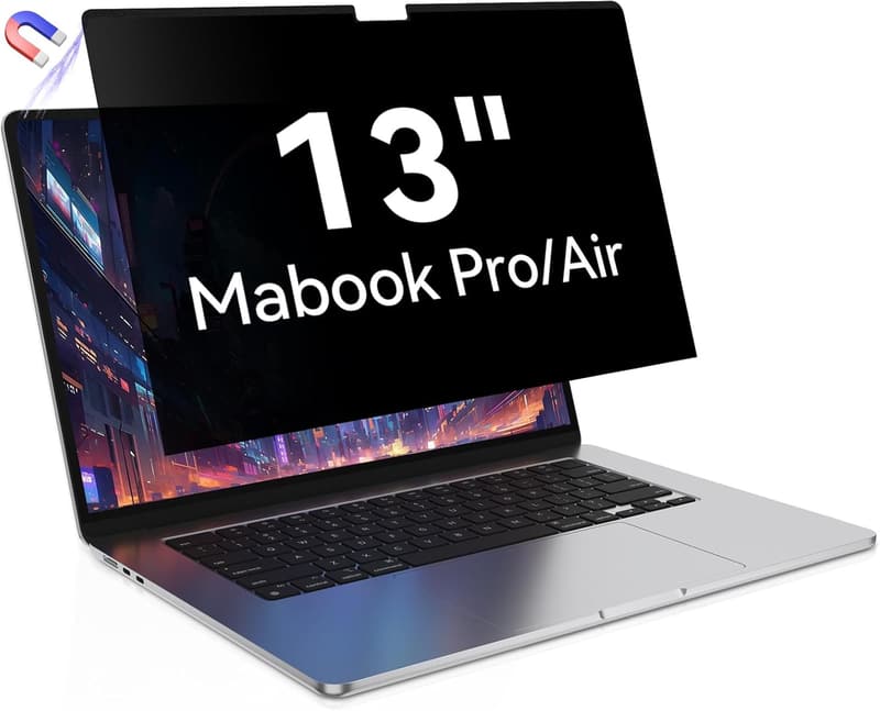 プライバシーフィルター マグネット式 13インチ MacBook Pro/Air 用 反射防止・ブルーライトカット 液晶保護フィルム