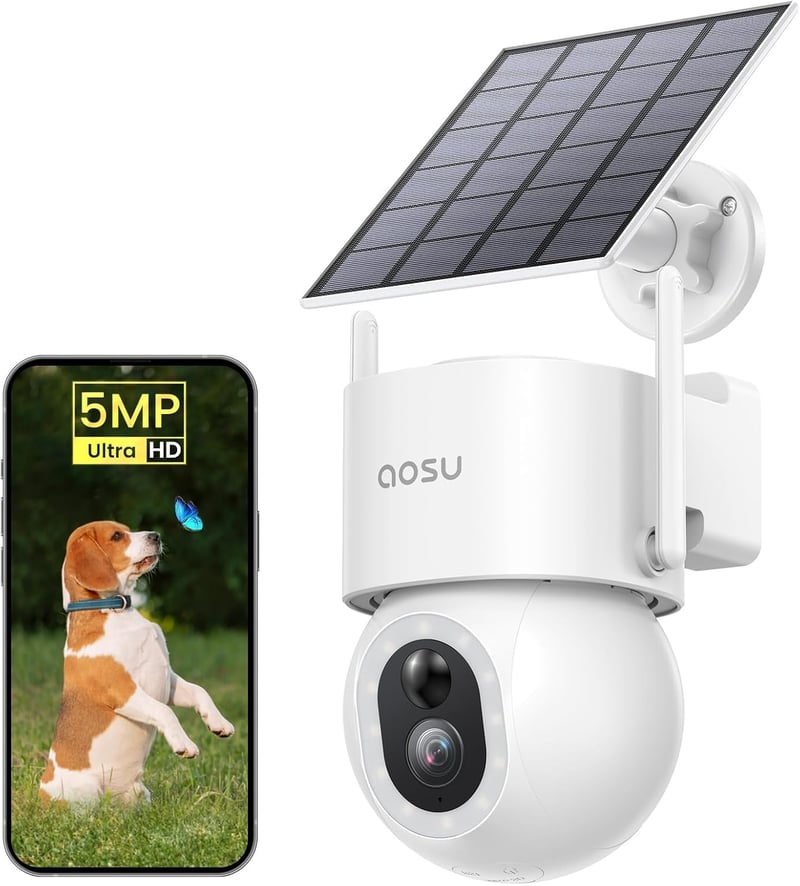 【防犯カメラ ソーラー充電式 500万画素 9200mAhバッテリー 自動追尾 360°PTZ 回転 IP65防水】